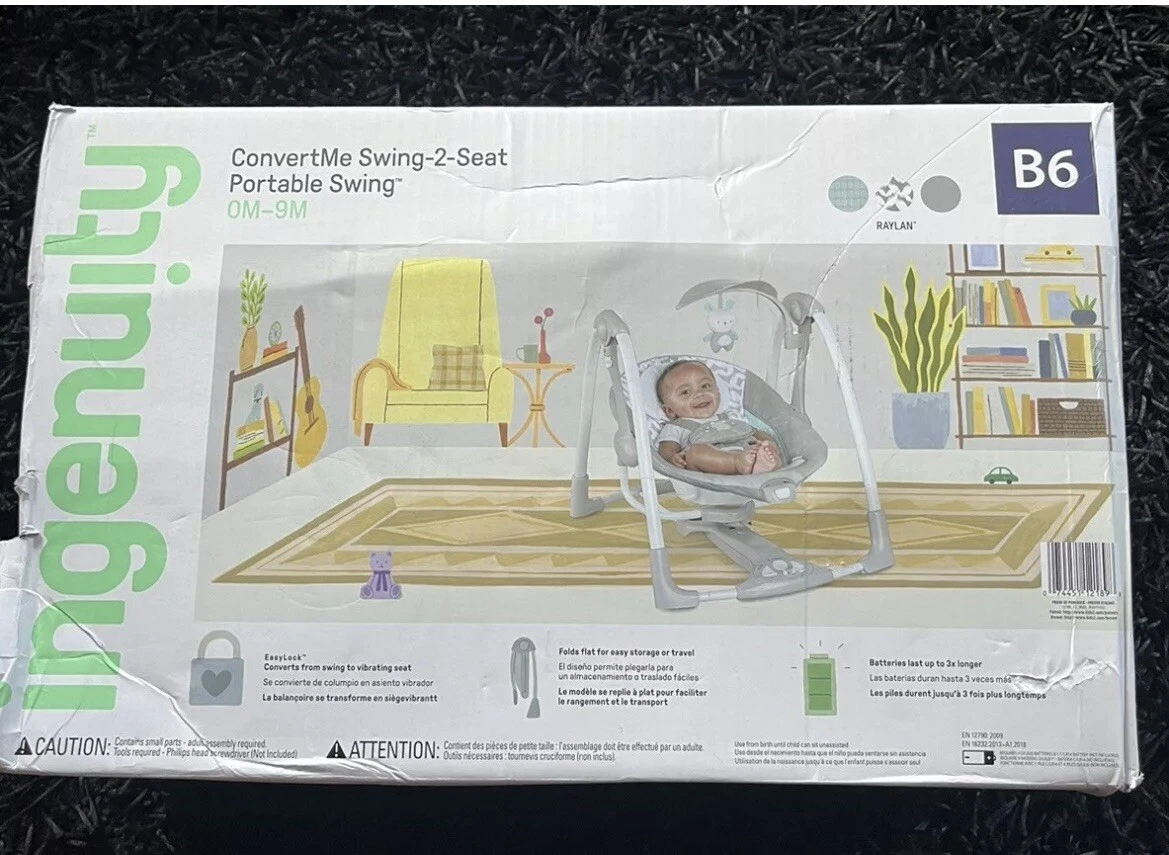 Ingenuity ConvertMe Swing-2-Seat Portable Swing - Raylan
Opens in a new window or tab