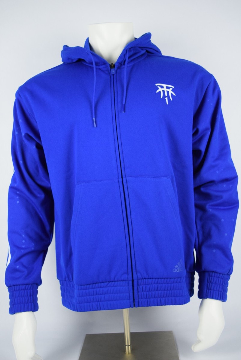 adidas / ジャージ/M/--/BLU NWT! Mens Adidas TMAC MTF Basketball Sweatshirt Full Zip Hoodie