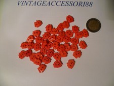 40 BOTTONI CASE CASETTE PLASTICA ARANCIO 14 MM NUOVI X  BAMBINO BIMBO GIOCO