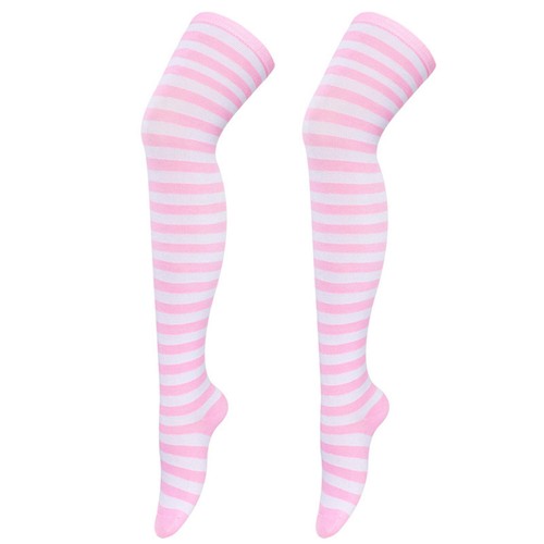 Christmas High Long Socks Over Knee Stripe Sock Christmas Cosplay Party Costumes - Picture 50 of 69