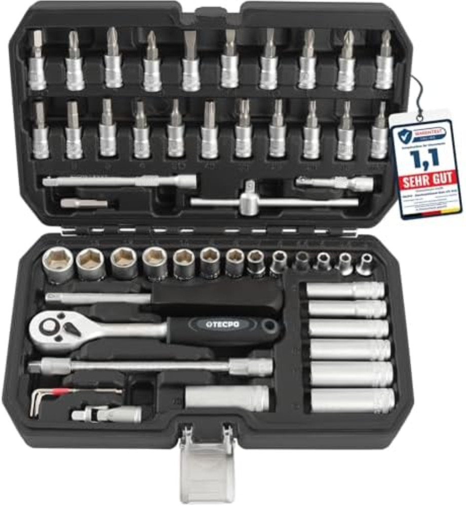 Kit TecPo 53 Pezzi Chiavi a Cricchetto 1/4 Steel C | Offerta Online