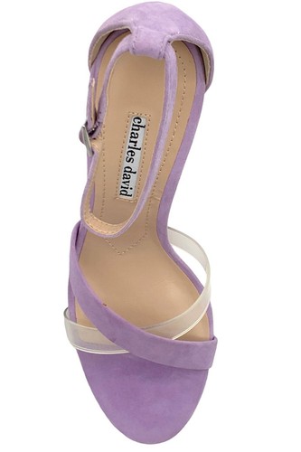 Charles David Ankle Strap Cocktail Sandal Courtney Lavender - Picture 4 of 5