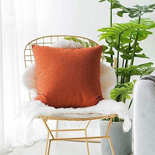 Decor Solid Decorative Toss Pillow Case Striped Jacquard Cushion Cover