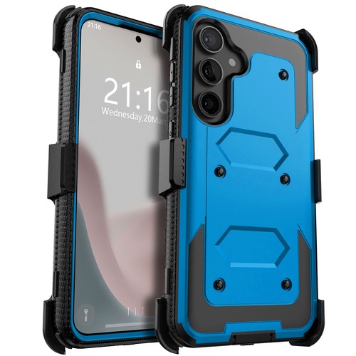 For Samsung Galaxy S25/S25 Plus/Ultra Dual Layer Silicone Case Cover / Belt Clip - Picture 21 of 56