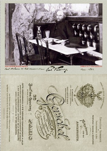PAUL VERLAINE French Symbolist Poet Absinthe 2-sided 5" x 7" Cabinet Card RP - Picture 3 of 3