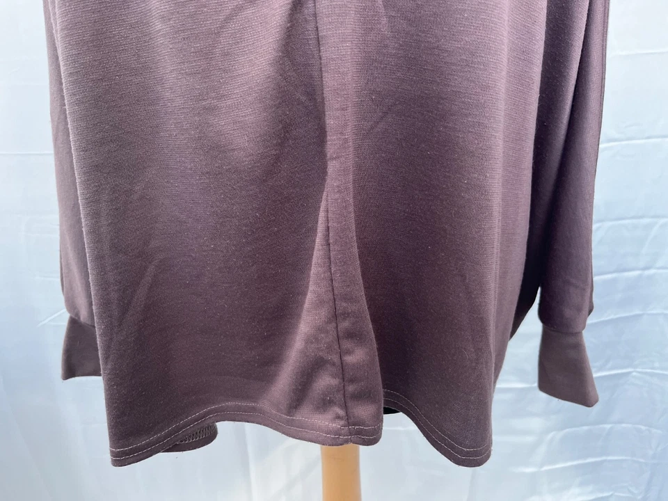 Nasty gal high neck top size 20 brown 3/4 sleeve polyester blend womens — 第 3/4 张图片