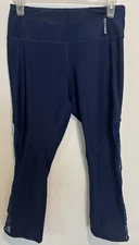 RBX Women’s Capris Lace Side Blue Leggings Size Medium 