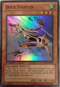 Duck Fighter - LTGY-EN099 - Super Rare - 1st Edition x3 - Near Mint