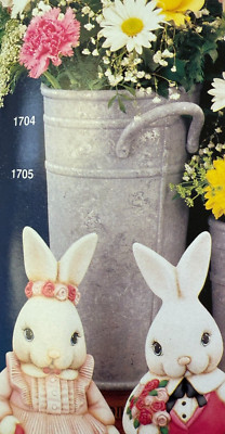 VINTAGE CLAY MAGIC CERAMIC MOLD #1704 & #1705 LARGE MARKET FLOWER VASE W/HANDLES