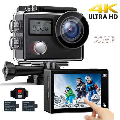 Campark 4K Action Camera 20MP Ultra HD Sports WiFi Waterproof Camcorder 170° US