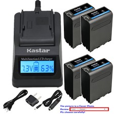 Kastar Battery LCD Fast Charger for Sony NP-F950 NP-F960 NP-F970 NP-F975 NP-F990