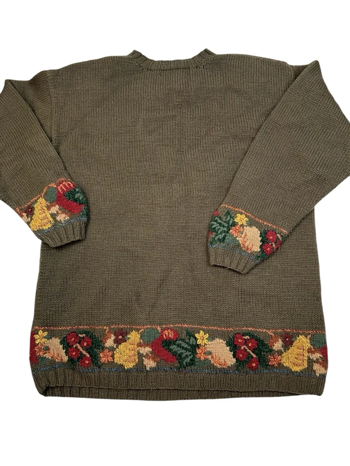 Suéter Faisán de Lana Coleccionables JH Mujer Talla Pequeña Bordado Años 90 Foto 4 de 4