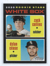 Zack Collins/Dylan Cease 2020 Topps Heritage Rookie Stars Card #13-White Sox. rookie card picture