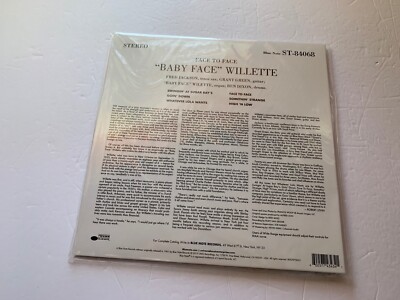 Face To Face by Baby Face Willette (180g Vinyl LP), Blue Note(Tone
