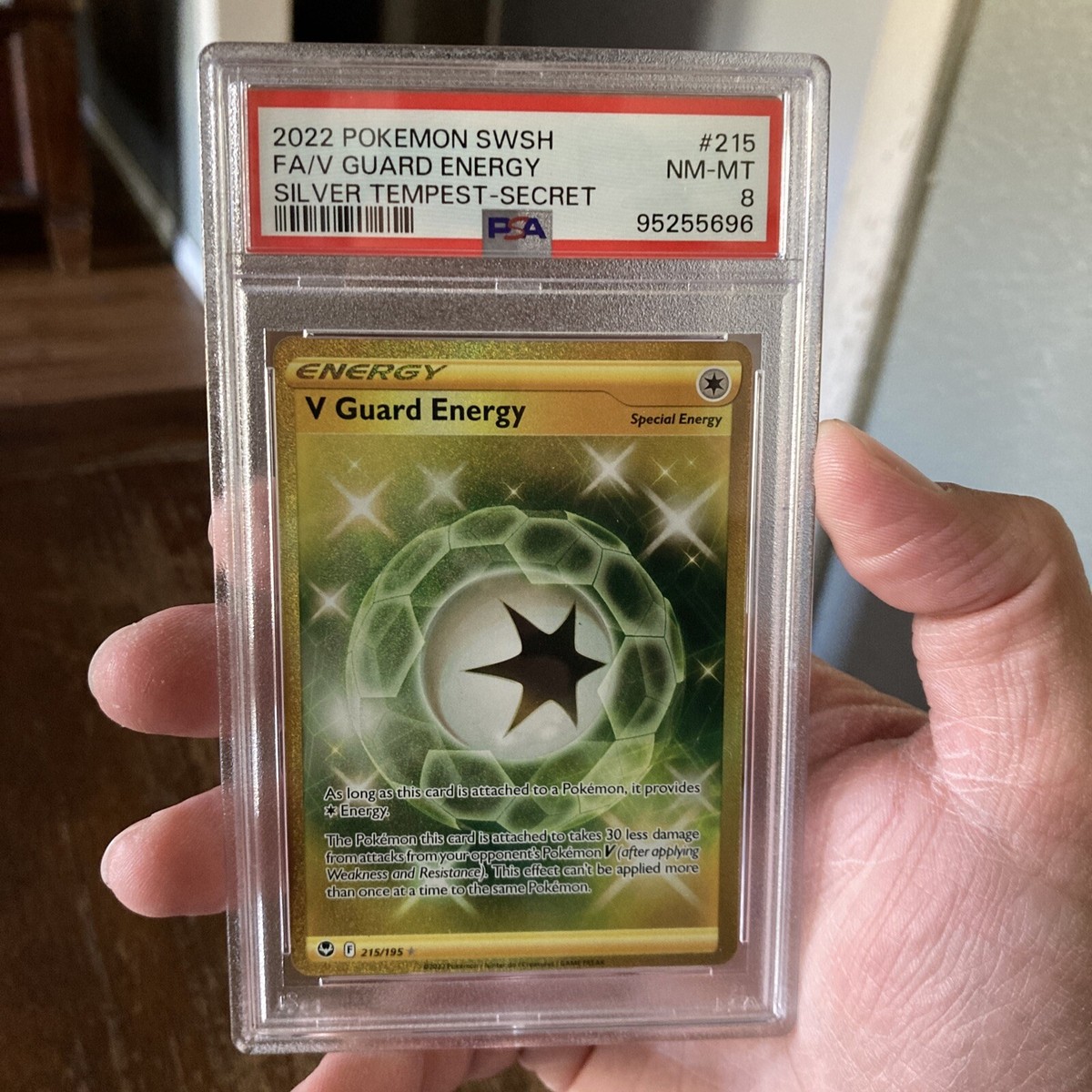 Pokemon Card V Guard Energy Silver Tempest #215 Secret Rare Full
