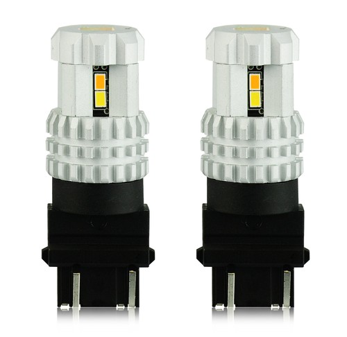 JDM ASTAR 2X 3157 Amber White Dual Color Switchback LED Turn Signal Light Bulbs - Picture 7 of 8