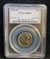 1956 D PCGS MS66 Jefferson Nickel Coin