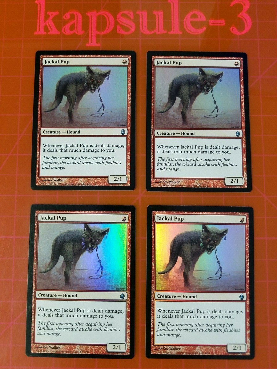 4x Jackal Pup | FOIL | PDS Fire and Lightning | MTG Magic Cards | eBay