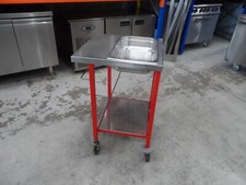 Stainless Steel Mobile 1/1 GN Breading Marinating Table Red £90 + Vat