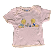 Vintage Precious Moments 100 Cotton White baby shirt 0-3 mo Newborn NWOT