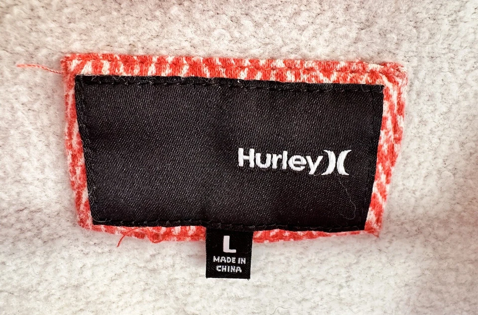 Hurley гороха пальто Herringbone куртка женщин Sz L красный карманы - Изображение 4 из 4