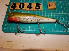 V4045 F UNBRANDED UNKNOWN WOODEN DARTER FISHING  LURE