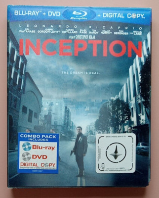 Inception Blu-ray + DVD w Hologram Slipcover Brand New Sealed Leonardo Dicaprio