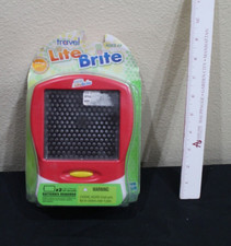 Lite Brite Travel 2006 Red Handheld 120 Pegs Fun Lights Art Road Trip