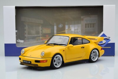 1990 PORSHE 911 964 3.8 RS COUPE YELLOW 1:18 SCALE BY SOLIDO S1803401