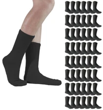 12 Pairs Men's Solid Sports Cotton Crew Socks  Athletic Work Size 9-11 10-13