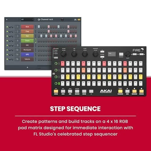 Controlador MIDI USB AKAI Professional Fire (solo controlador) para FL Studio Foto 3 de 4