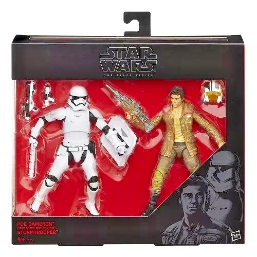 Star Wars Black Series Poe Dameron Riot Stormtrooper Force Awakens Figure 6"" Set