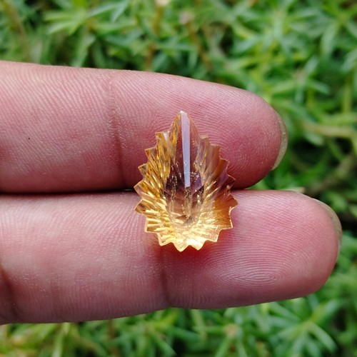 Fancy Vintage Citrine Carving Gemstone, Citrine carved stone, loose gemstone. - Picture 4 of 4