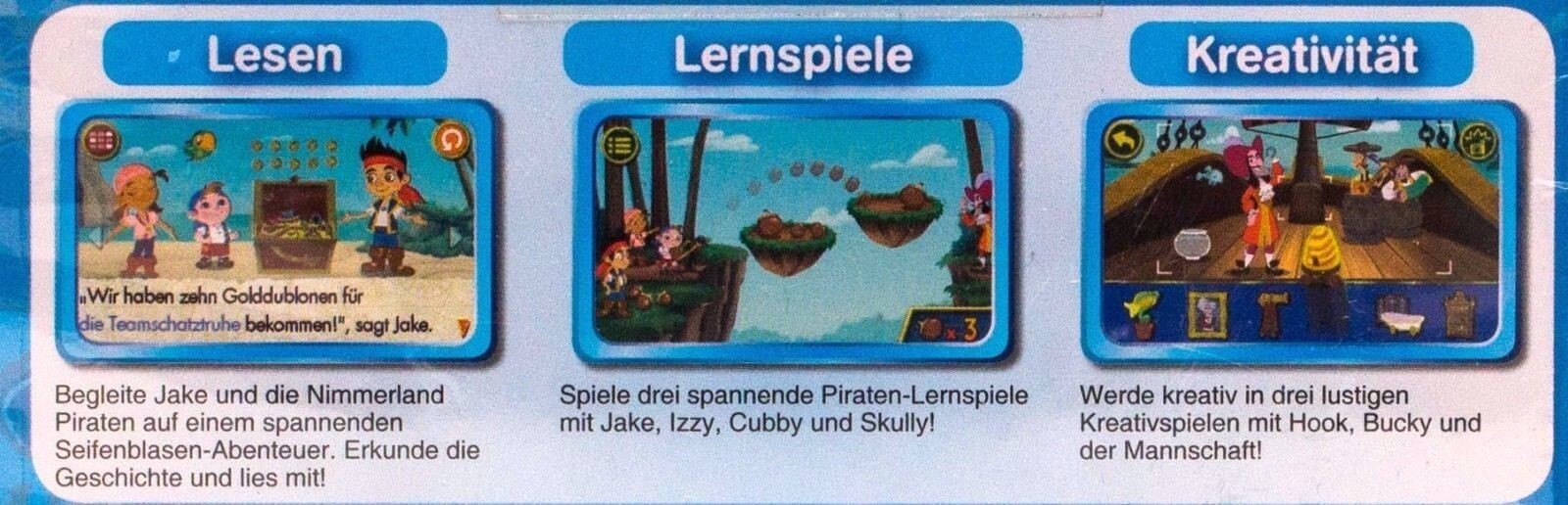Vtech Storio 2 Storio 3 Lernspiel Jake Nimmerland Piraten ab 4-7 Jahre ...