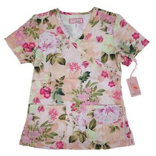Koi Scrub Top Floral Pink 393PR-PYW Pretty Woman Kristen XS