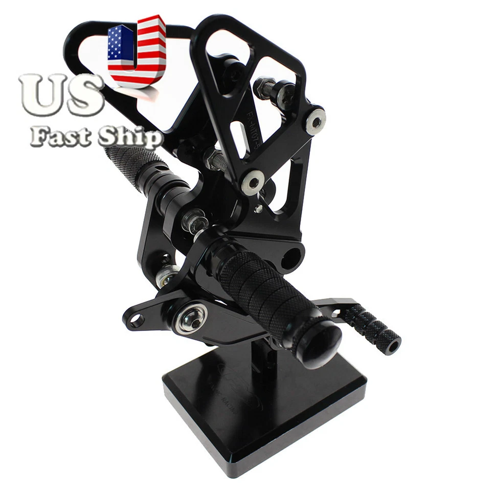 Juegos de estriberas traseras reposapiés para MT-07/FZ07 2013-2017 2014 2015 2016 XSR700 15-18 Foto 2 de 4