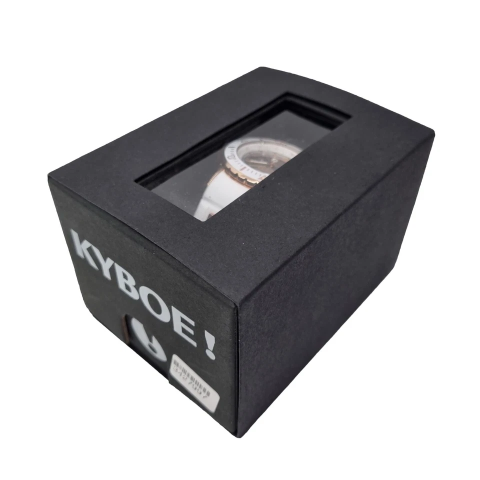 ¡KYBOE! Nuevo reloj de pulsera Giant 40 iluminado cuarzo blanco y oro rosa correa de plástico Foto 2 de 4