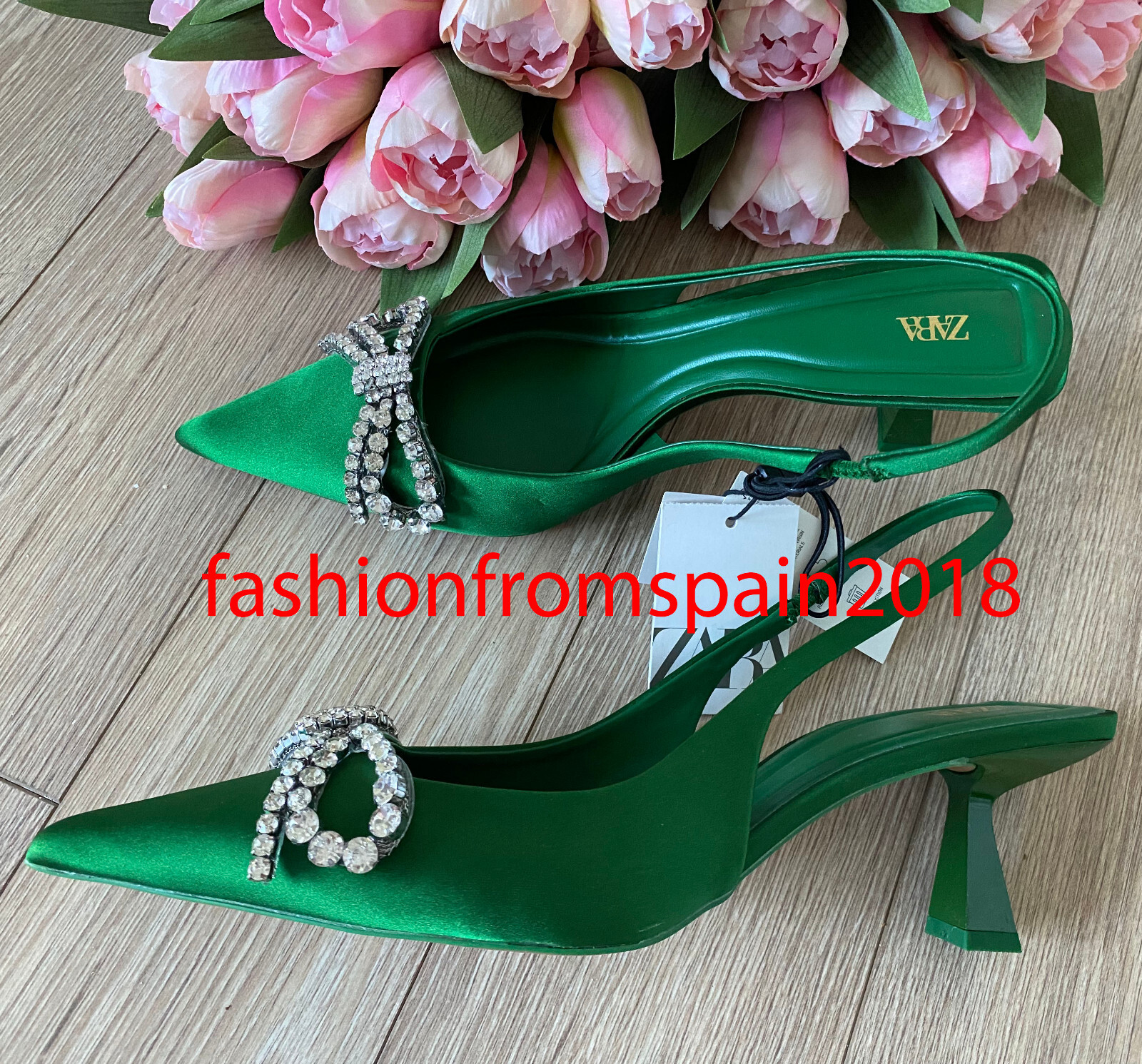 zara green heels