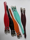 10 SMALL Felt Lined LEATHER Dog COLLARS Greyhound Whippet Lurcher