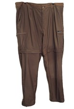 Exofficio Convertible Zip Off Cargo Pants Men's Hiking Belted Nylon Brown XLarge