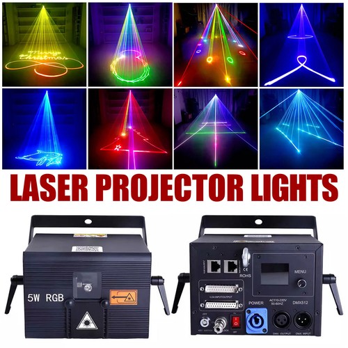 App Edit 5W RGB iLDA DMX Animation laser projector For Wedding Party Stage Light - Picture 11 of 16