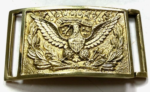 CIVIL WAR US UNION Belt Plate NCO 2-Piece Brass M1851 Federal Eagle Belt Buckle