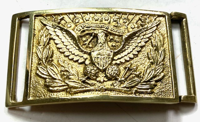 CIVIL WAR US UNION Belt Plate NCO 2-Piece Brass M1851 Federal Eagle Belt Buckle