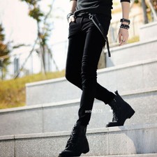 Mens Skinny Jeans Black Chic Denim Pants Casual Slim Fit Stretch Pencil Trousers