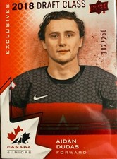 AIDAN DUDAS   #91...2020 TEAM CANADA JUNIORS...RED EXCLUSIVE...102/250