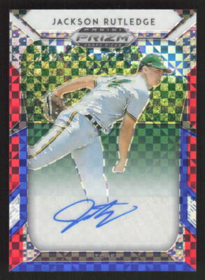 2019 Panini Prizm Draft Jackson Rutledge Auto Red/White/Blue AU,SN #33 ...