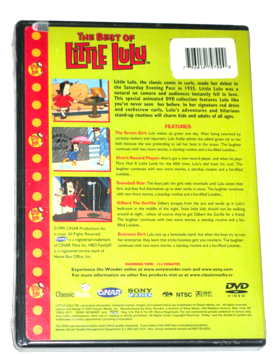 THE BEST OF LITTLE LULU FEATURING GREEN GIRL DVD -2003, CLASSIC