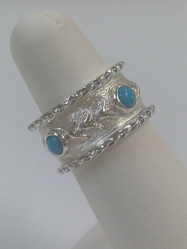 Türkis Ring massiv 925 Sterling Silber - Bild 3 von 6