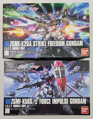 2 HG Cosmic Era 1/144 ZGMF-X20A Strike Freedom & ZGMF-X56S/a Force Impulse Model