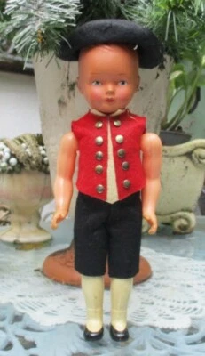 alte Celluloid Trachtenpuppe - 23 cm - aus Sammlungsauflösung - Bild 1 von 2